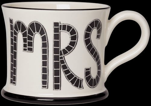 Mr & Mrs Twin Set of Mugs by Moorland Pottery