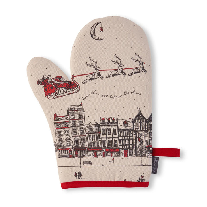 Santa's Sleigh Oven Mitt by Victoria Eggs