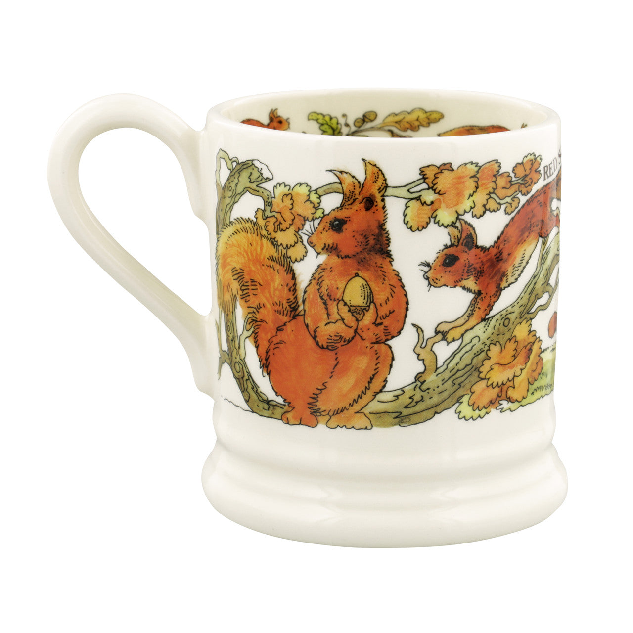 Green Woodpecker and Red Squirrel 1/2 Pint Mug