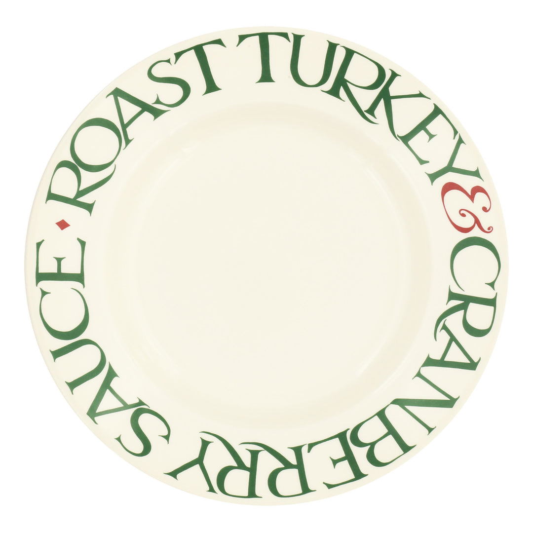 Emma Bridgewater Christmas Toast Roast Turkey10 1/2 in plate.