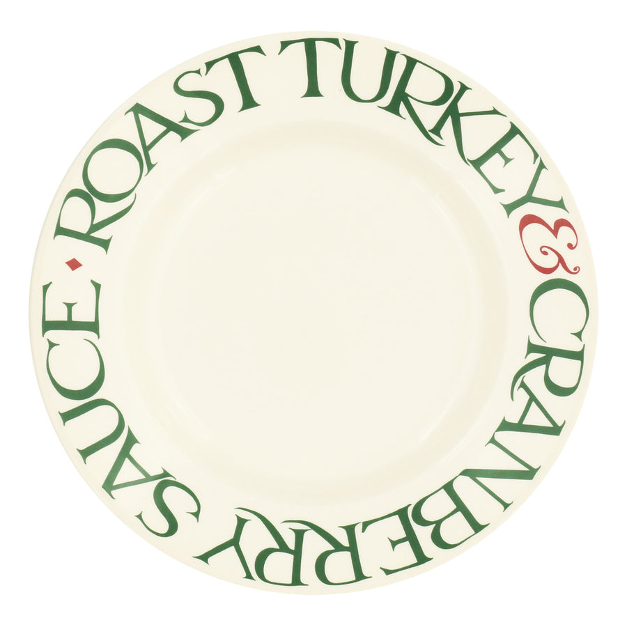 Emma Bridgewater Christmas Toast Roast Turkey10 1/2 in plate.