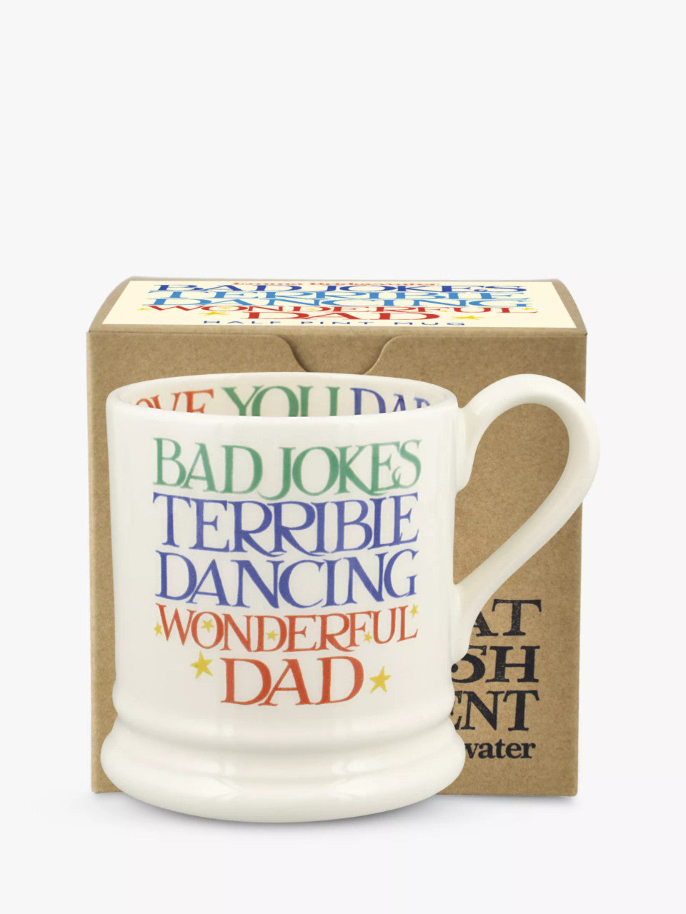 Emma Bridgewater Rainbow Wonderful Dad half Pint Mug