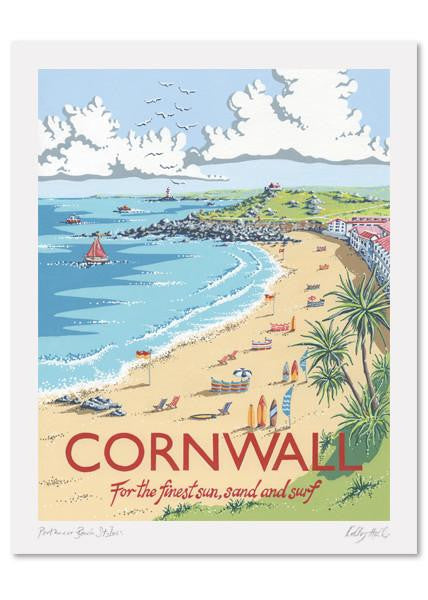 Kelly Hall Cornwall Print. Printed in England.