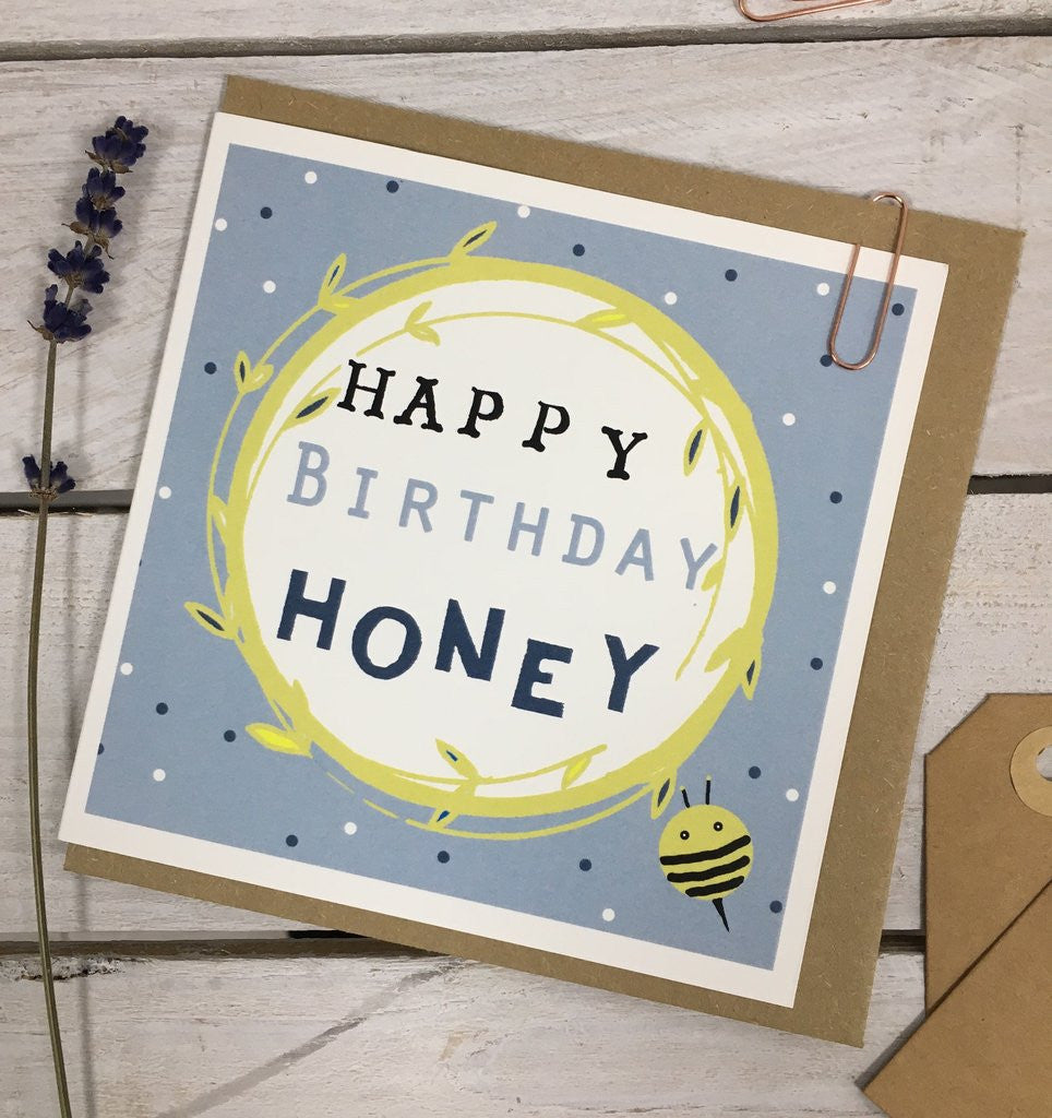 Happy Birthday Honey Lab Card from Lucky Lobster art