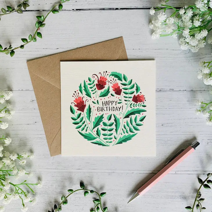 Happy Birthday! Greeting card by Becky Amelia