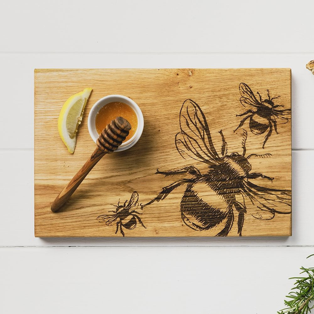 Bee Oak Serving Board 12in by Selbrae.
