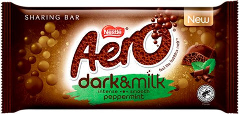 Nestle Aero Dark & Milk Peppermint Chocolate Bar 90g