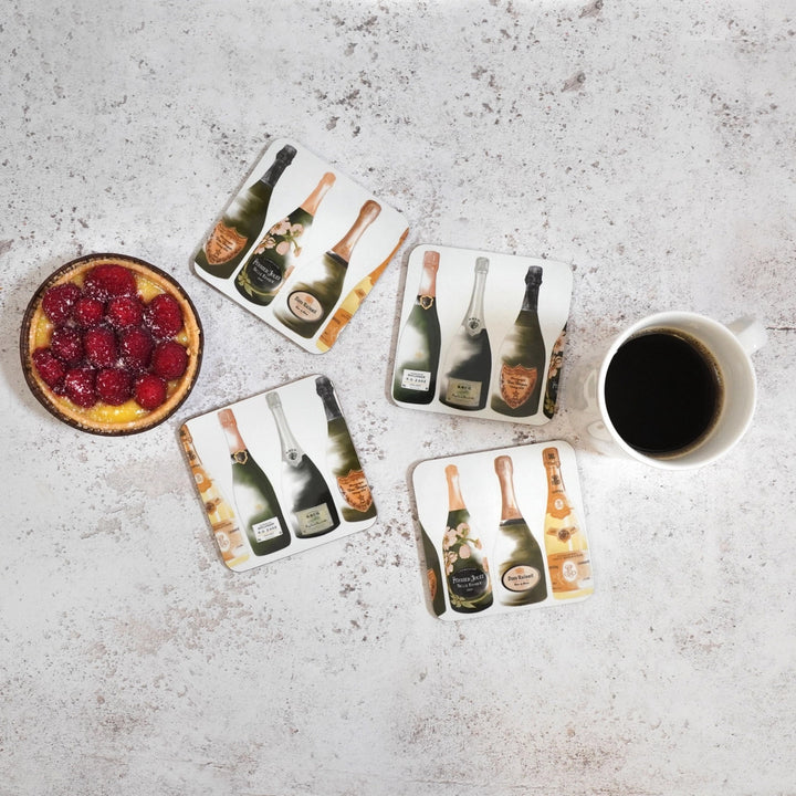 Champagne Coaster Set by Corinne Alexander