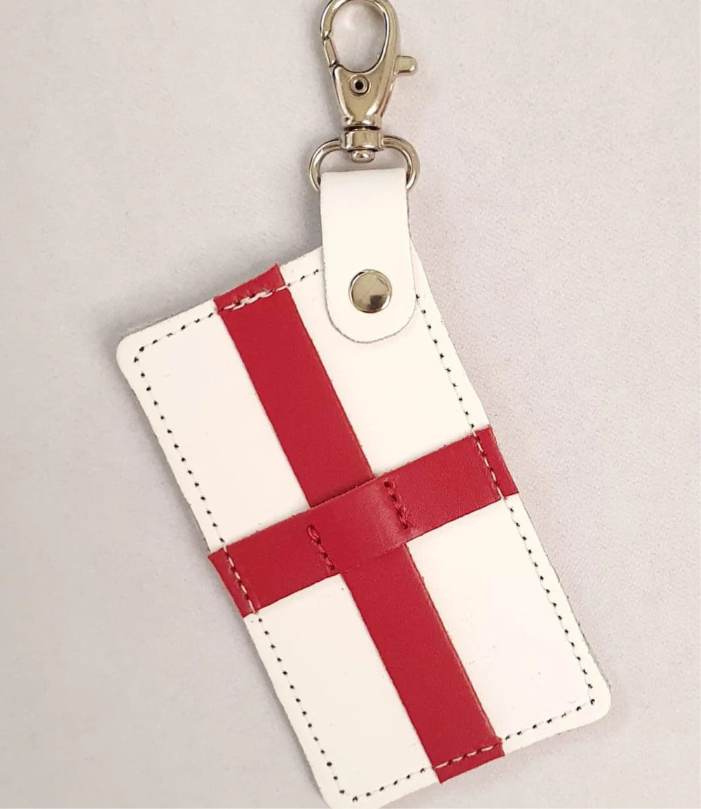 Leather England St. George's Flag Bag Charm by Zatchels.