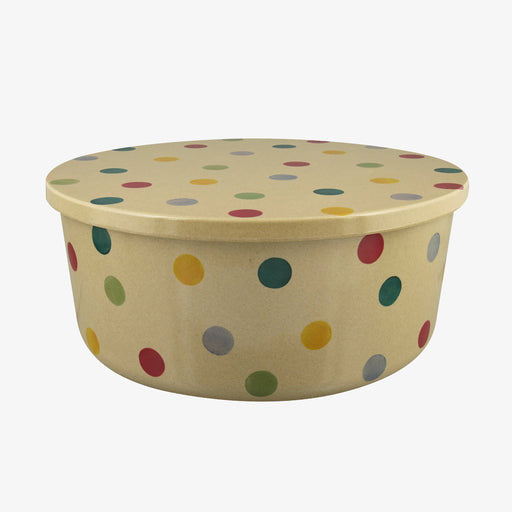 Polka Dot Set of 3 Rice Husk Storage Containers