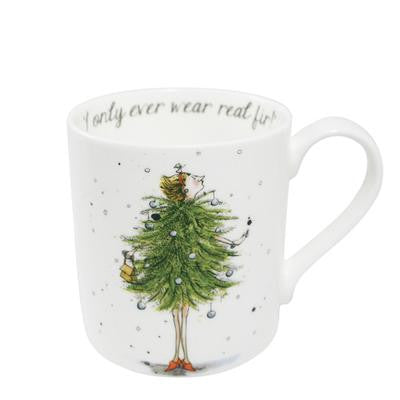 Real Fir Bone China Mug by Jane Abbott.