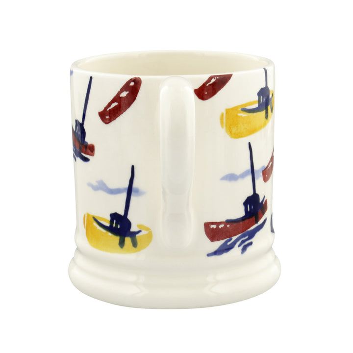 Emma Bridgewater Shoreline Scattered Boats Half Pint Mug