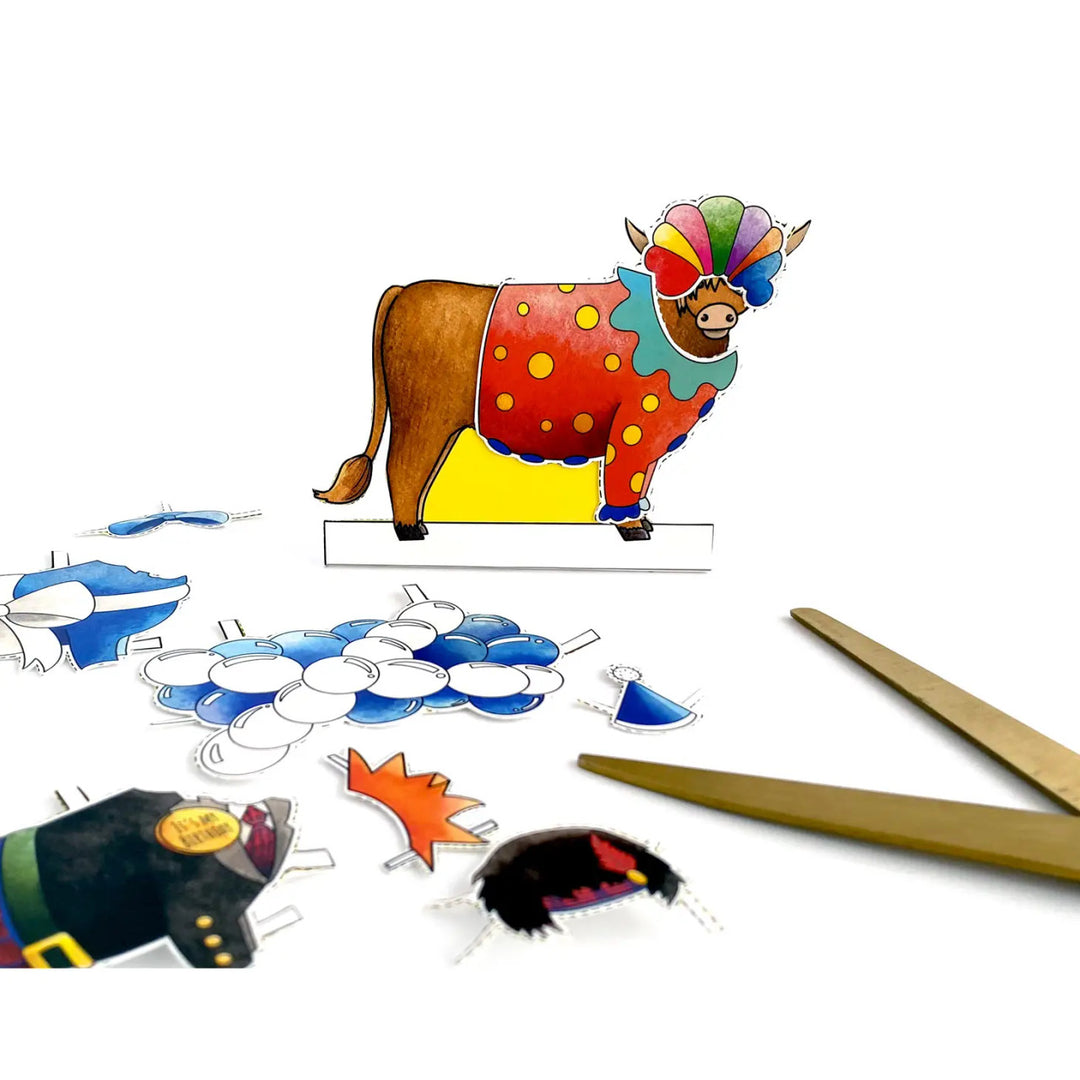 Dress a Highland Cow Birthday Card