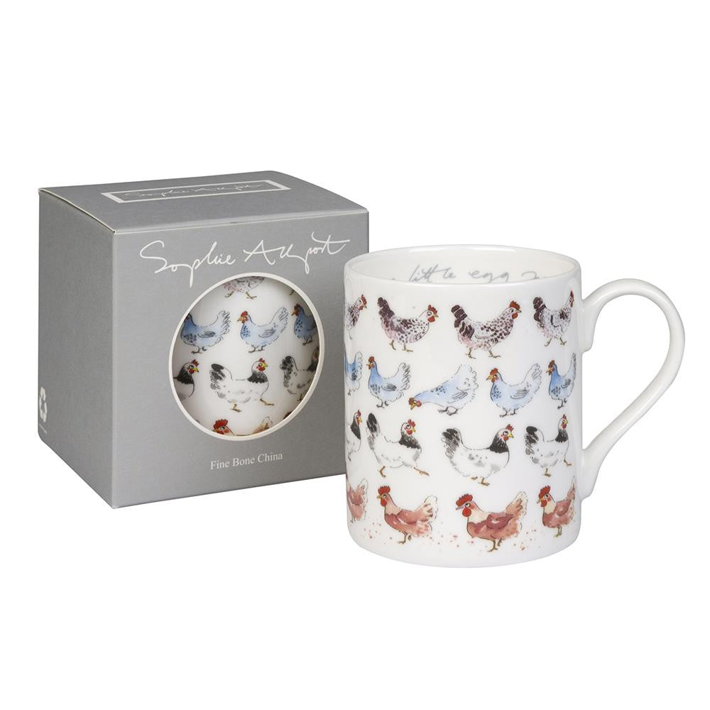 Sophie Allport bone china Lay a Little Egg! mug boxed.