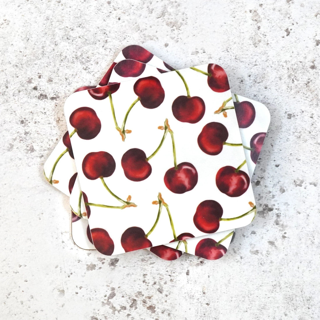 Cherry Coaster Set by Corinne Alexander