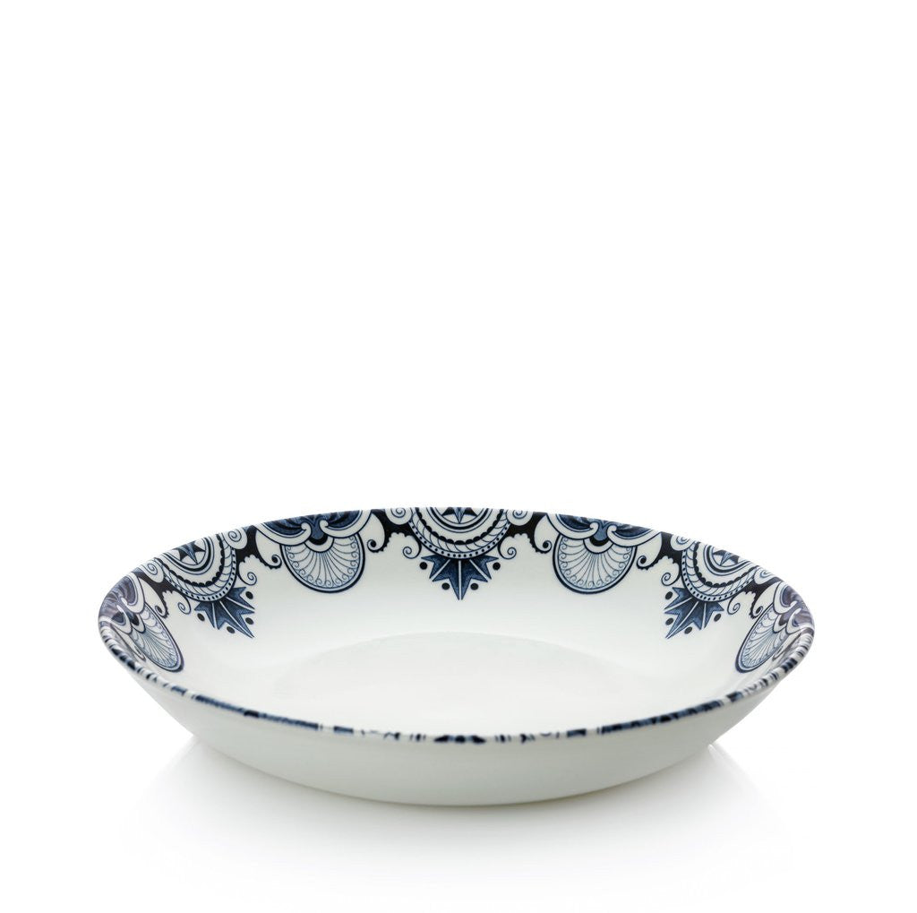 Burleigh Ink Blue Palisade Pasta Bowl