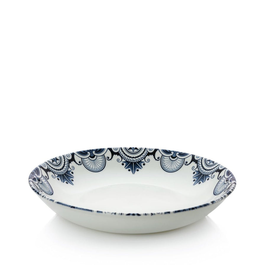 Burleigh Ink Blue Palisade Pasta Bowl