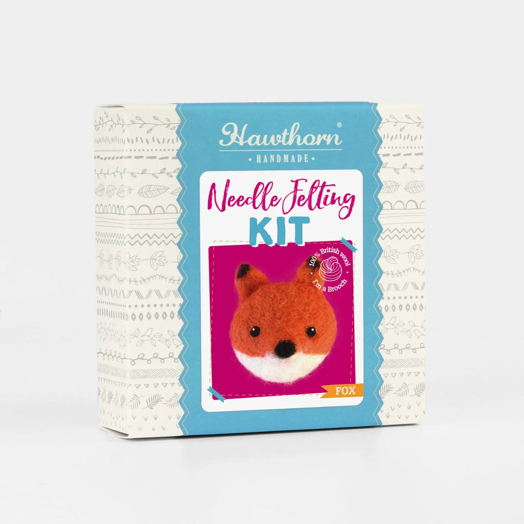 Fox Brooch Felting Kit by Hawthorn Handmade.