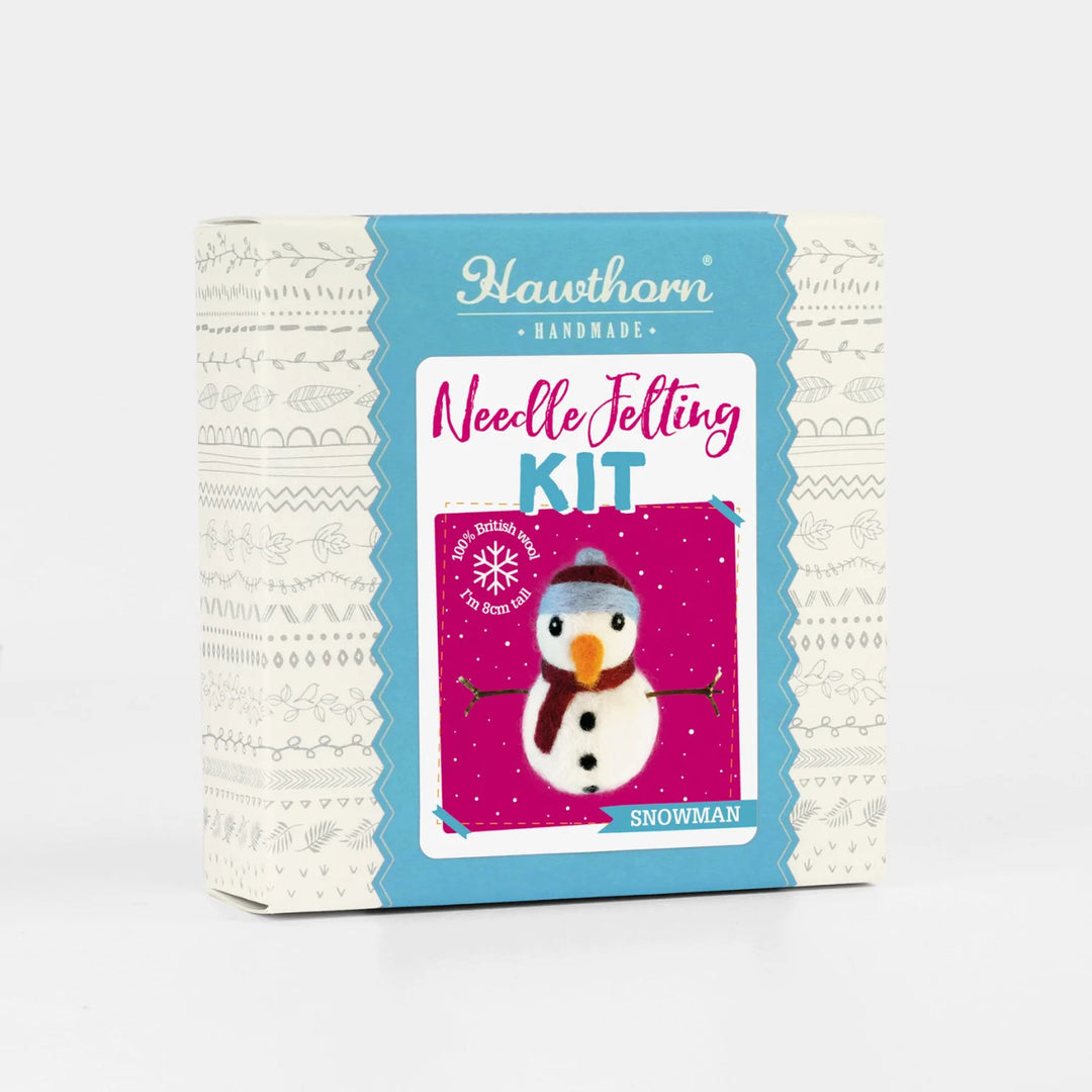 Snowman Mini Felting Kit by Hawthorn Handmade.