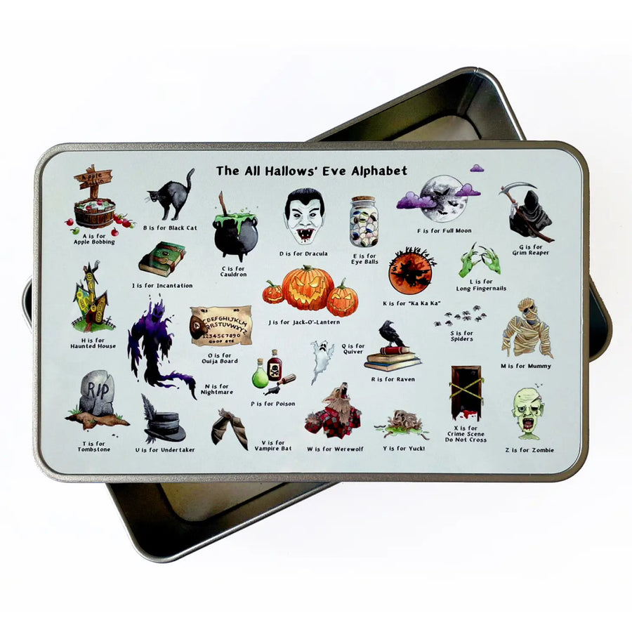 The Halloween Alphabet Storage Tin