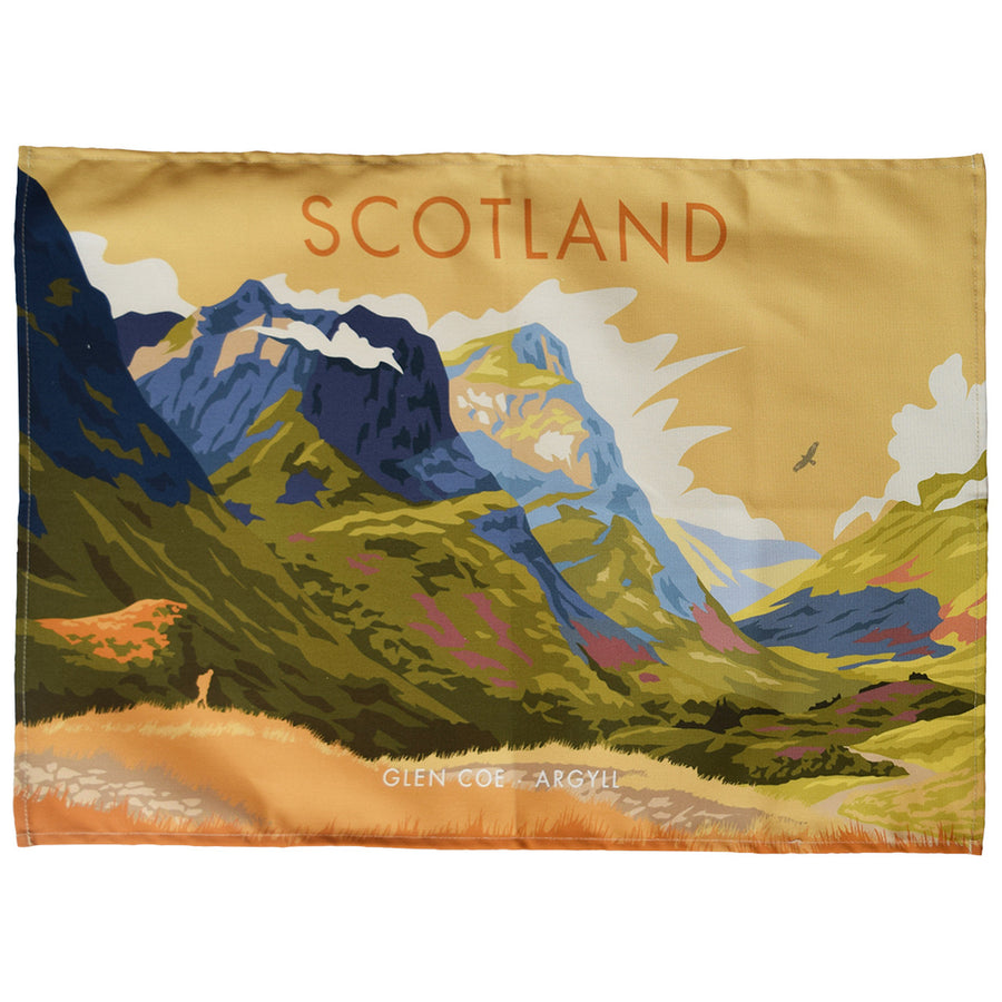 Scotland - Glen Coe, Argyll Tea Towel by Town Towels.