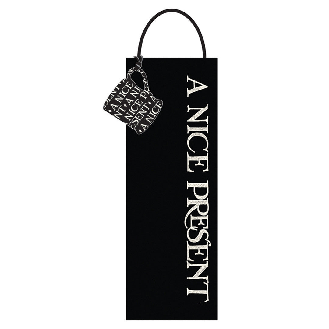 A Nice Present Bottle Gift Bag in Emma Bridgewater's Black Toast design.