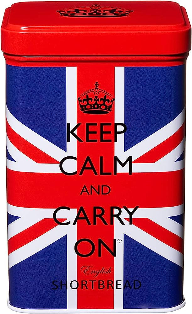 Keep Calm and Carry On Union Jack Tin - 100g Shortbread