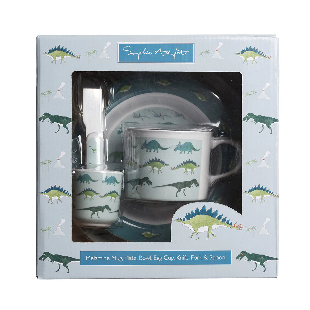 Dinosaur Melamine Set by Sophie Allport
