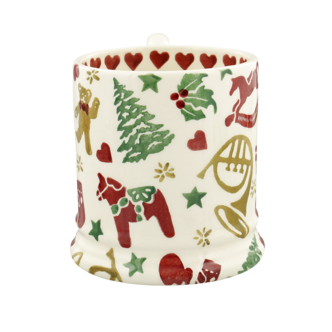 Christmas Celebration 1/2 pint mug handmade by Emma Bridgewater