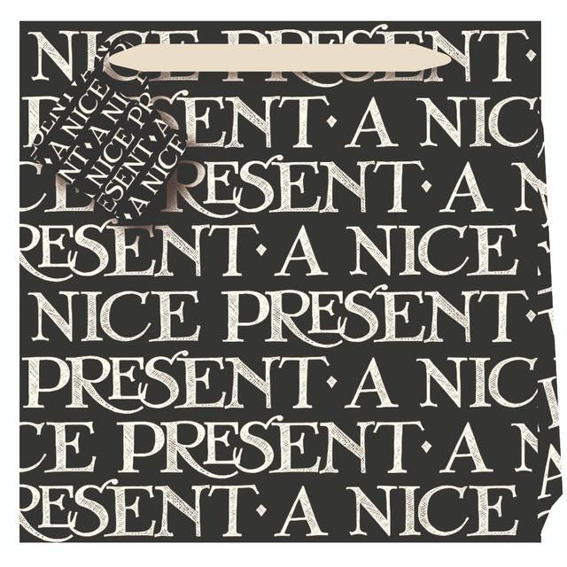 A Nice Present Medium Gift Bag in Emma Bridgewater's Black Toast design.