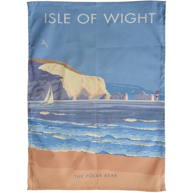 Isle of Wight - The Polar Bear Tea Towel by Town Towels.