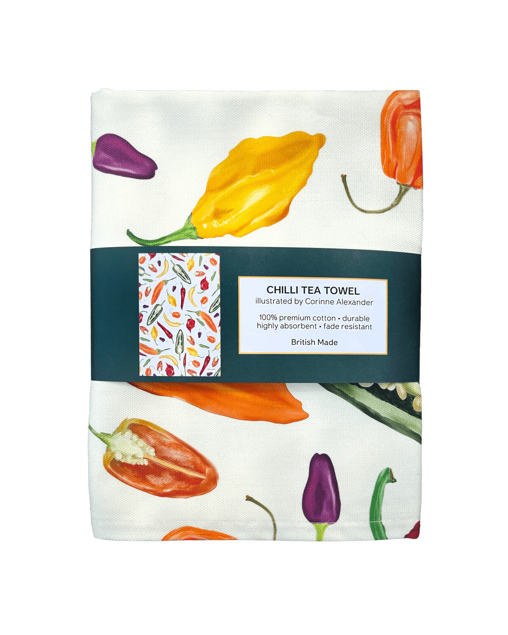 Chili Tea Towel by Corinne Alexander.
