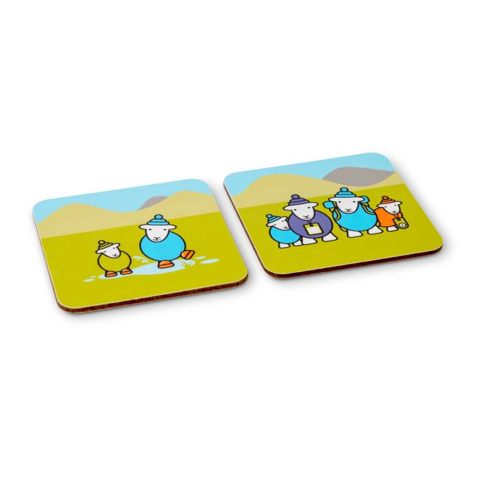 Herdy Hiker Family Melamine Coaster