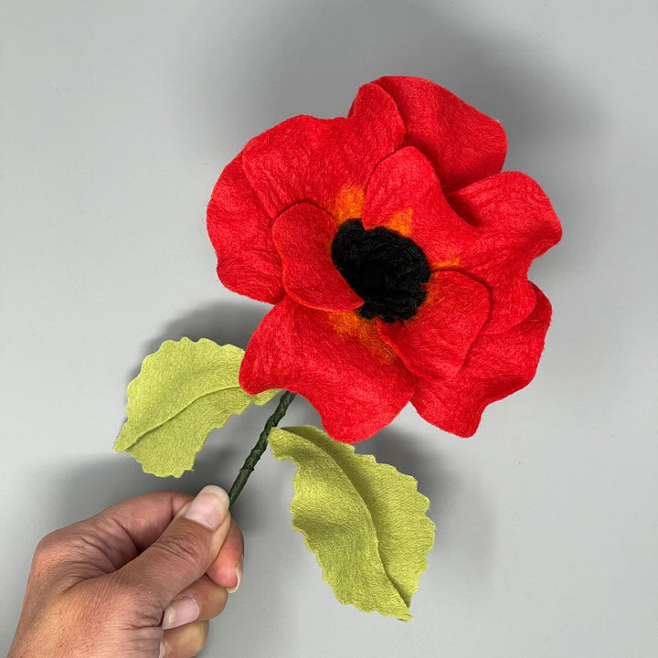 Felt Poppy Craft Kit from The Crafty Kit Co. Made in Scotland