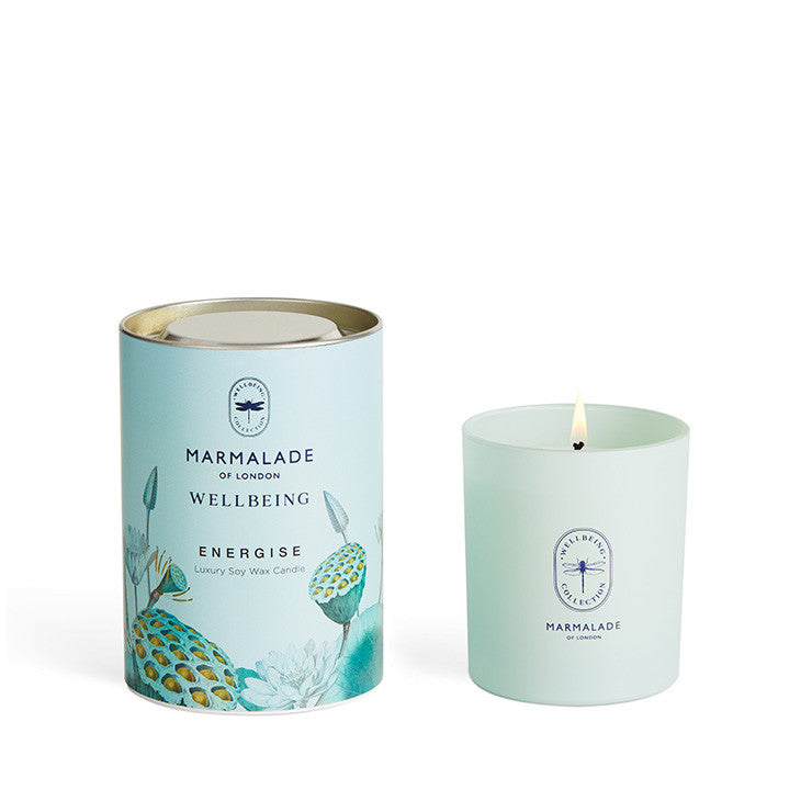 Wellbeing Energize Glass Candle by Marmalade of London