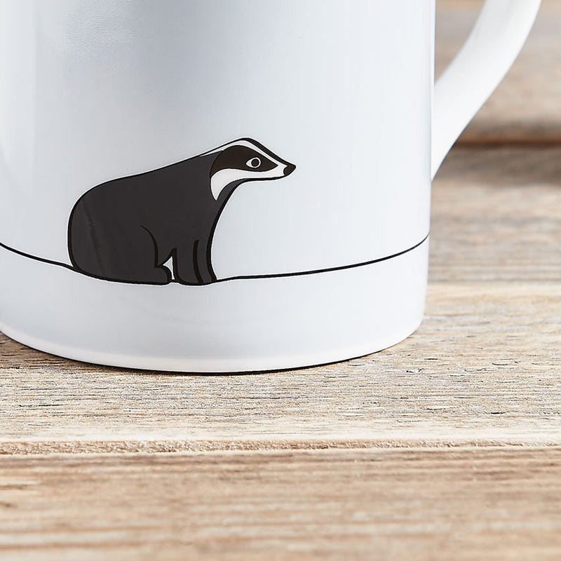 Badger Bone China Mug by Jin Designs.