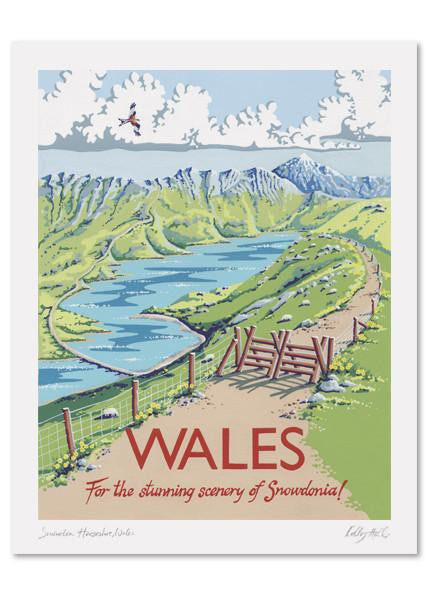 Kelly Hall Wales Print. Printed in England.