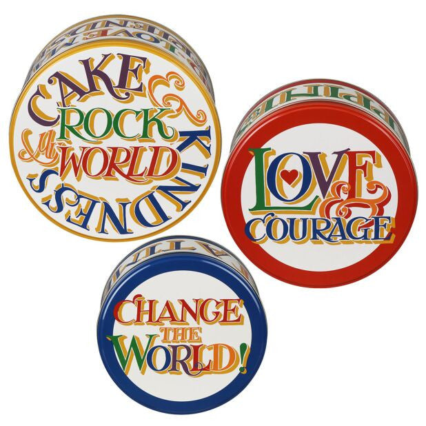 Emma Bridgewater Brighter World Set of 3 Round Cake Tins