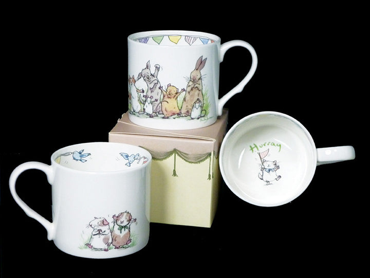 Hurray mug by artist Anita Jeram from Two Bad Mice.