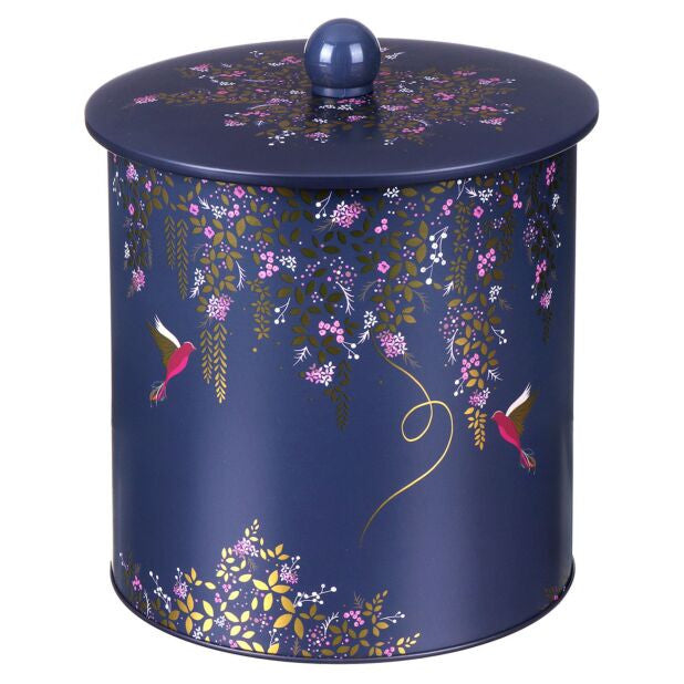 Chelsea Navy Biscuit Barrel from British Lifestyle Brand Sara Miller.