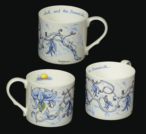 Jack & the Beanstalk Blue mug by artist Anita Jeram