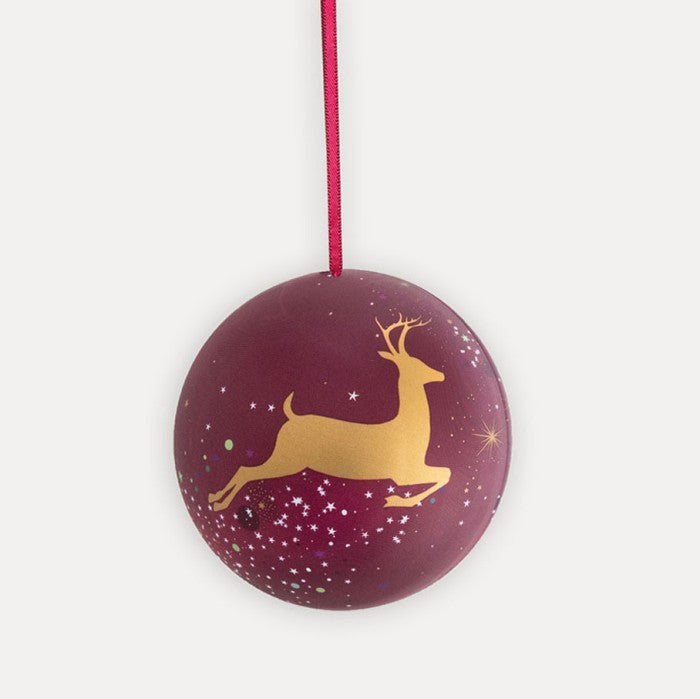 Sara Miller Christmas Tin Baubles - Prancing Deer