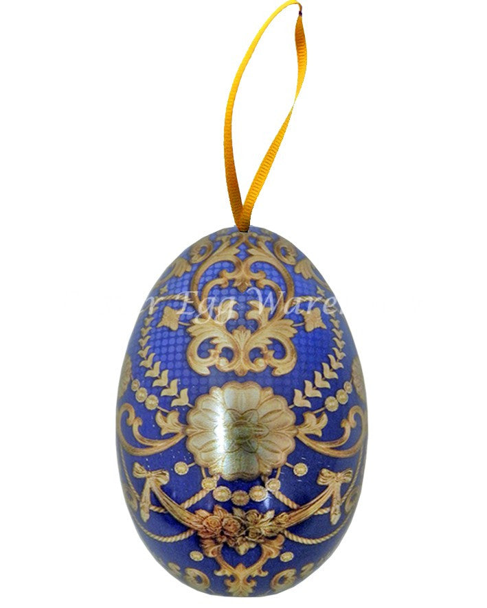 Damask Mini Tin Easter Eggs - Blue