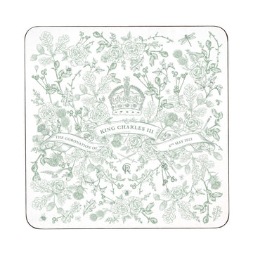 King Charles III Coronation Set of 4 Coasters by Victoria Eggs Image