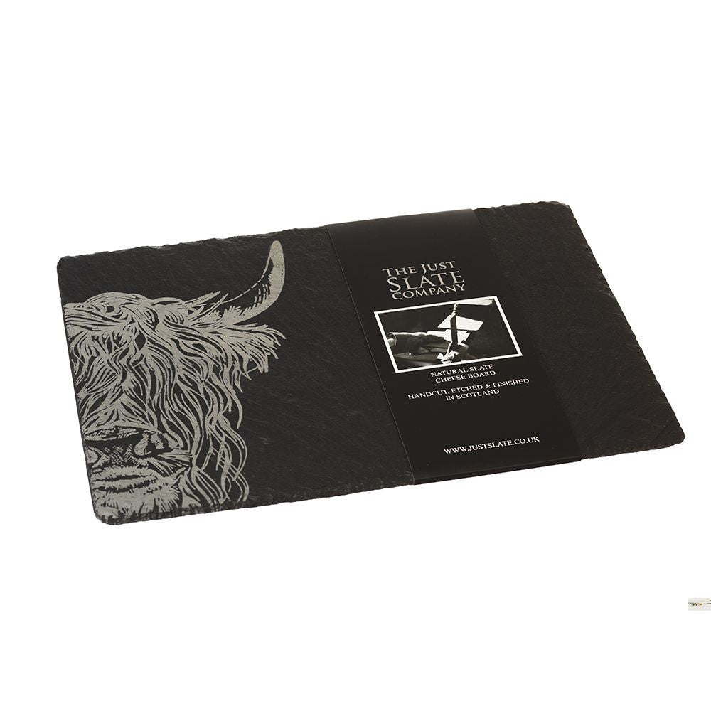 Highland Cow Slate Cheese Board by Sellae House.