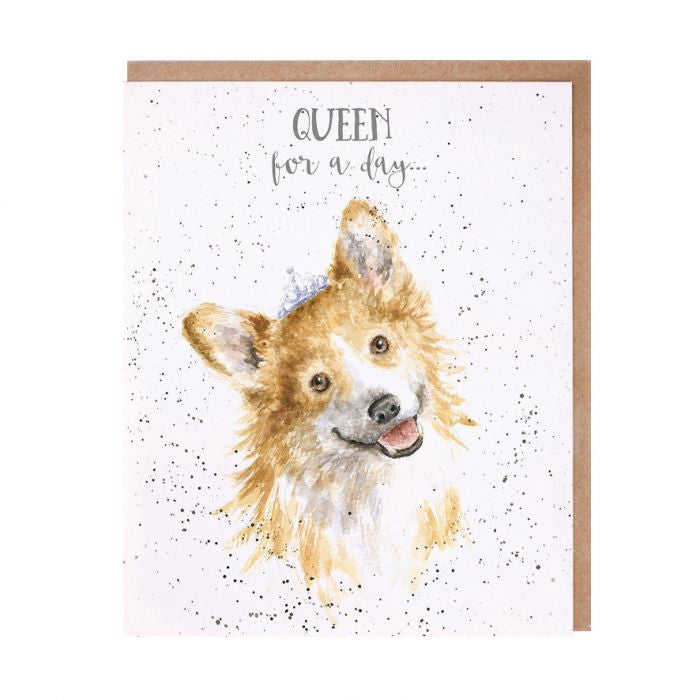 'Queen For A Day' Corgi Birthday Card
