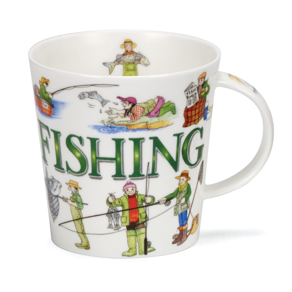 Dunoon Cairngorm Sporting Antics Fine bone china mug - Fishing