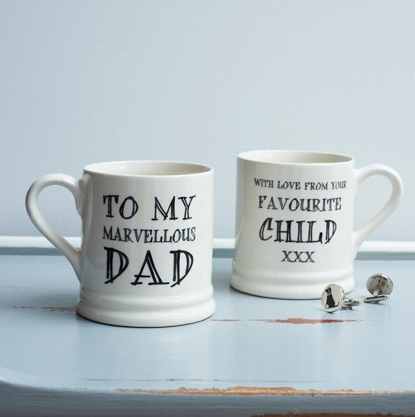 Pottery Marvellous Dad mug from Sweet William Designs.