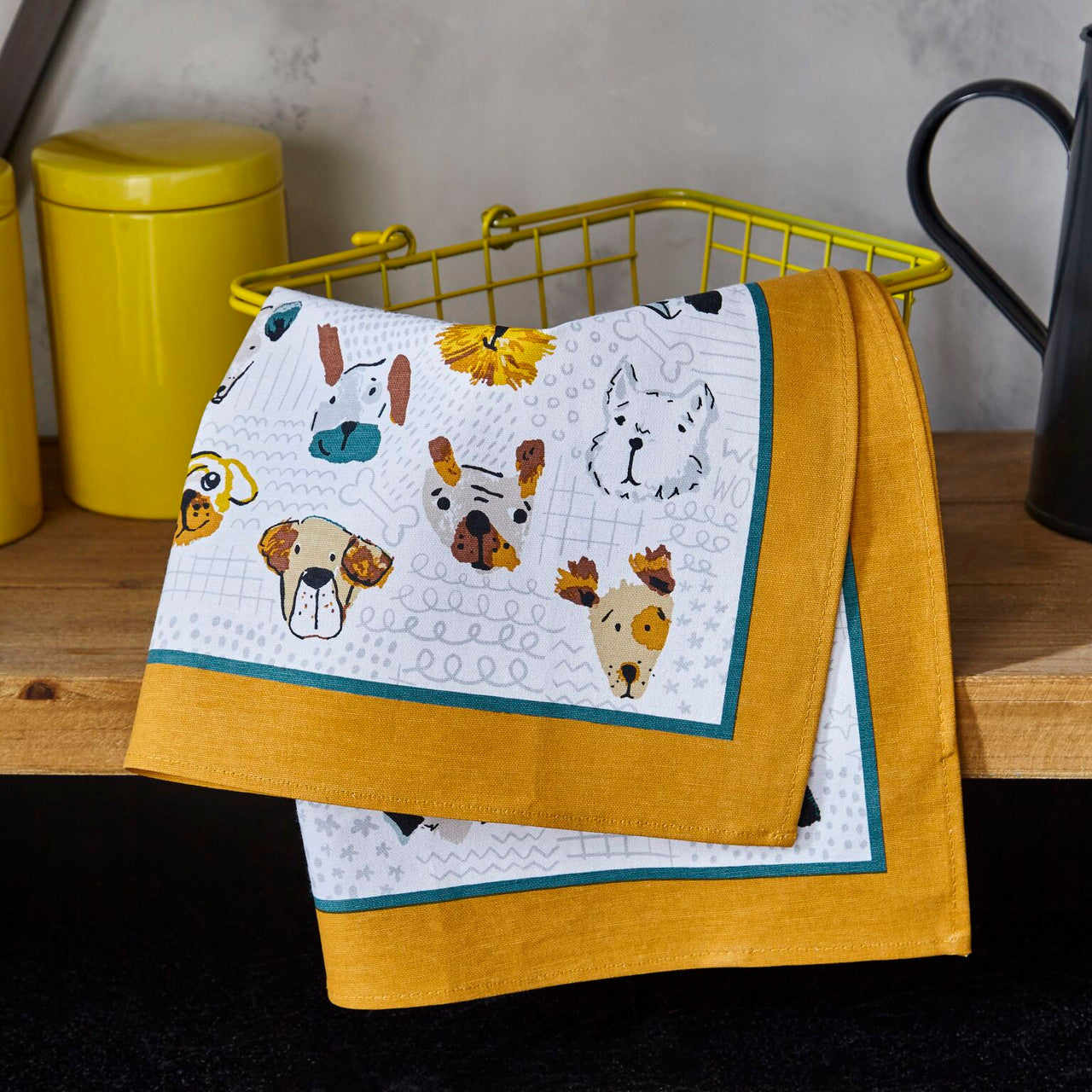 Mutley Crew 100% Cotton tea towel by Ulster Weavers.