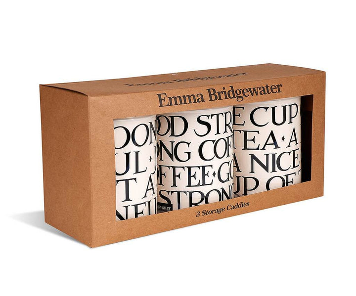Emma Bridgewater Black Toast Set of 3 Storage Caddies